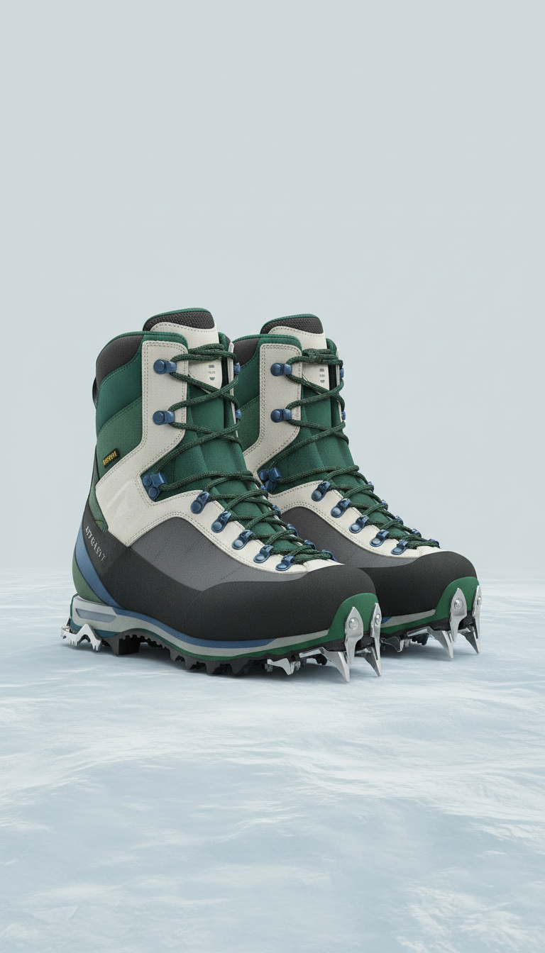 Precision ice grip mountaineering boots